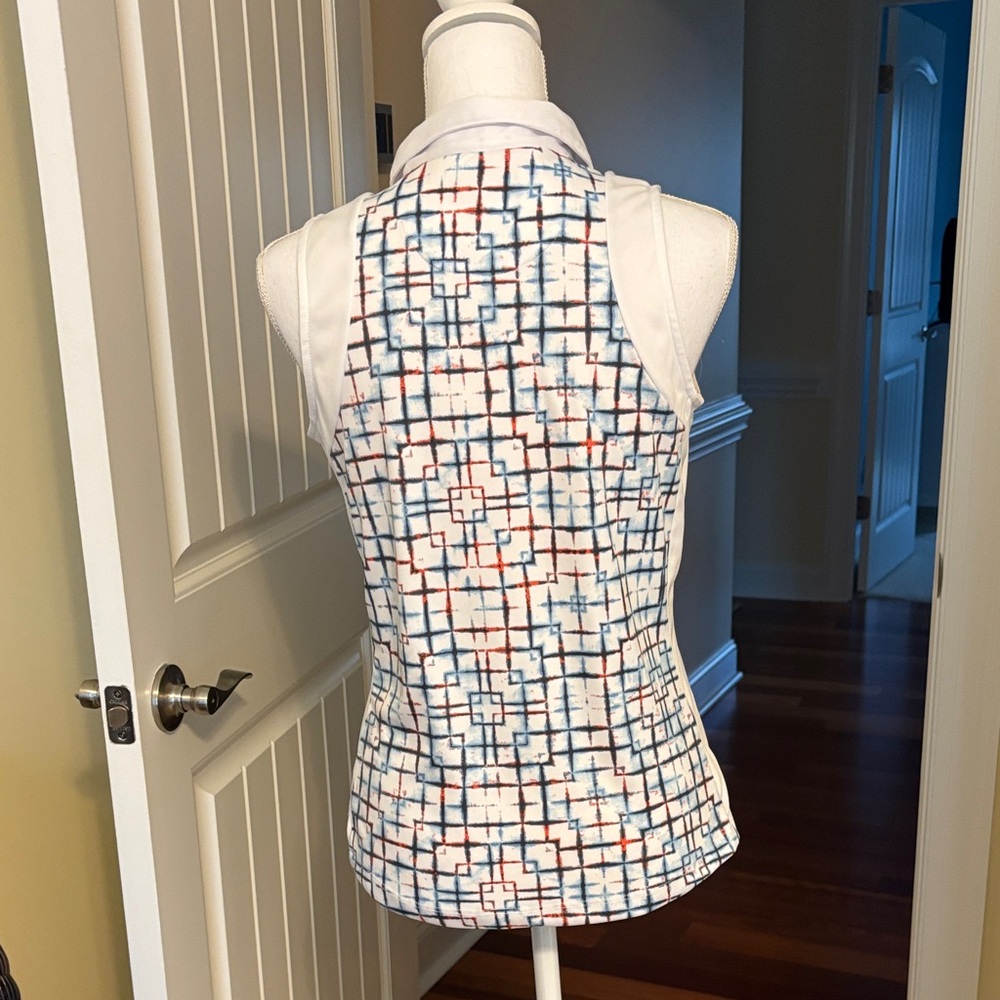 PGA Tour Women's white and blue Jersey Top - Picture 6 of 6
